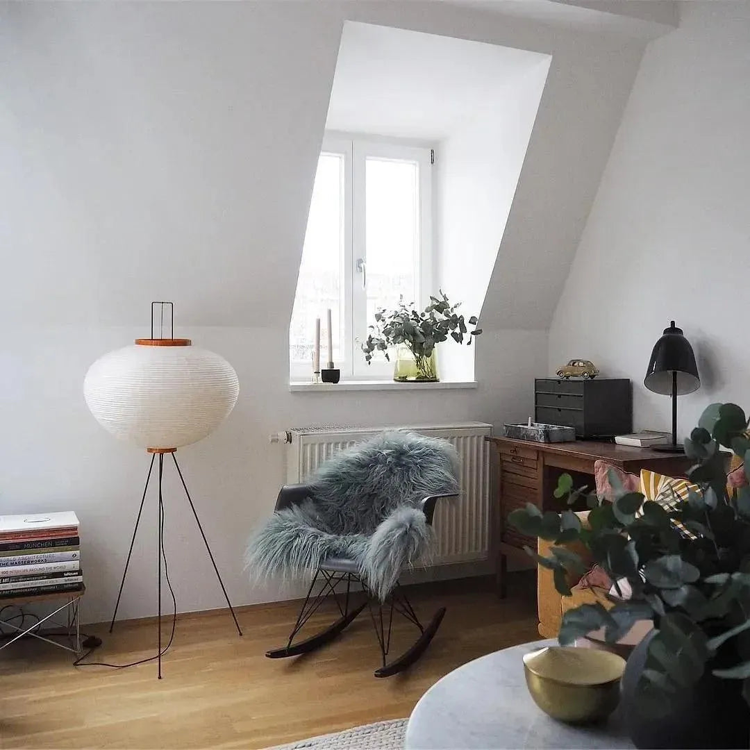 Moderne japanische Stativ hohe Stehlampe │ Minimalistische Vintage Stehlampe