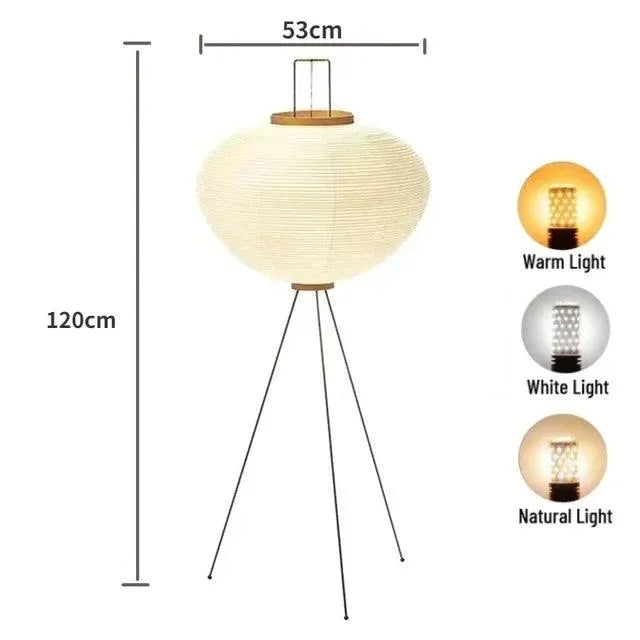 Moderne japanische Stativ hohe Stehlampe │ Minimalistische Vintage Stehlampe