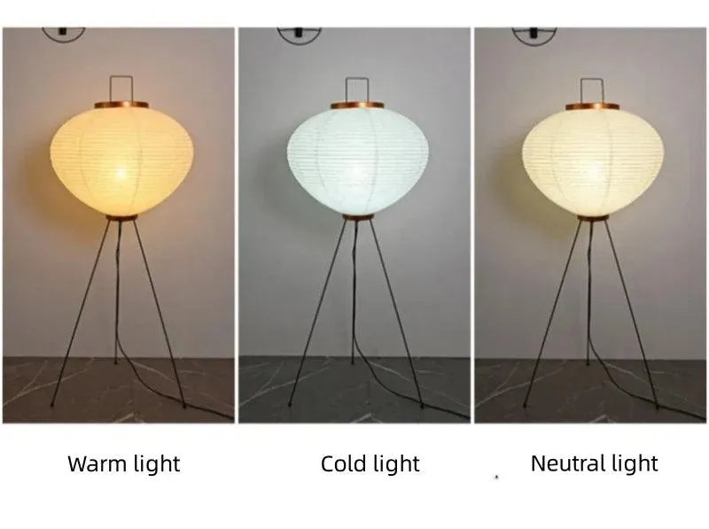 Moderne japanische Stativ hohe Stehlampe │ Minimalistische Vintage Stehlampe