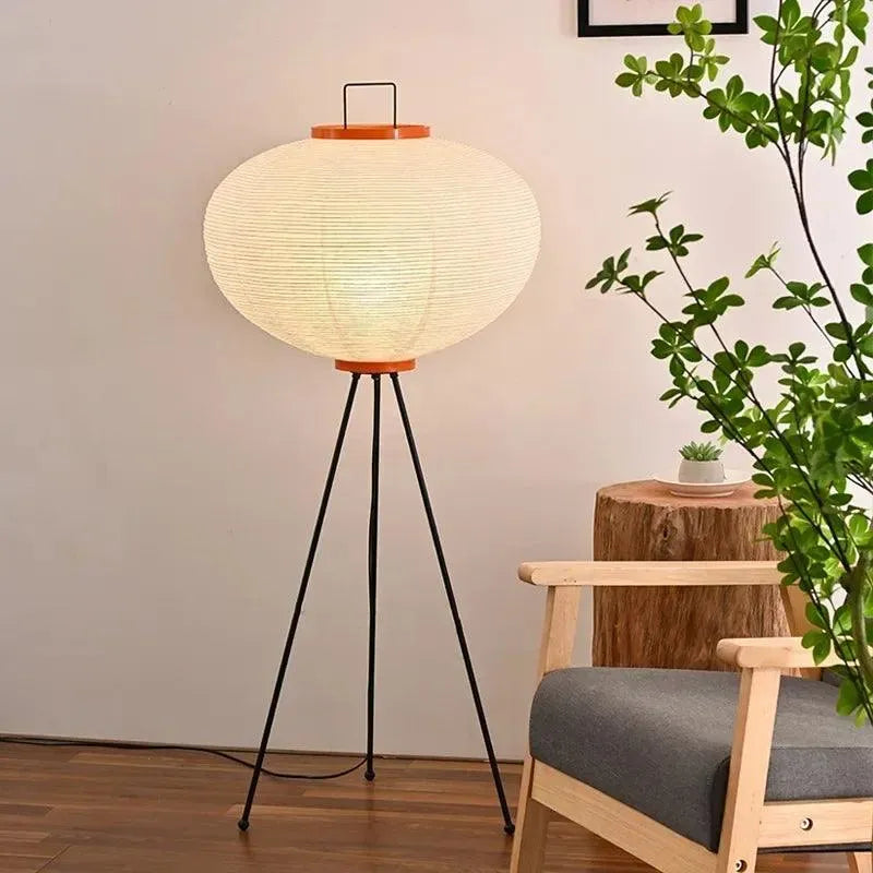 Moderne japanische Stativ hohe Stehlampe │ Minimalistische Vintage Stehlampe