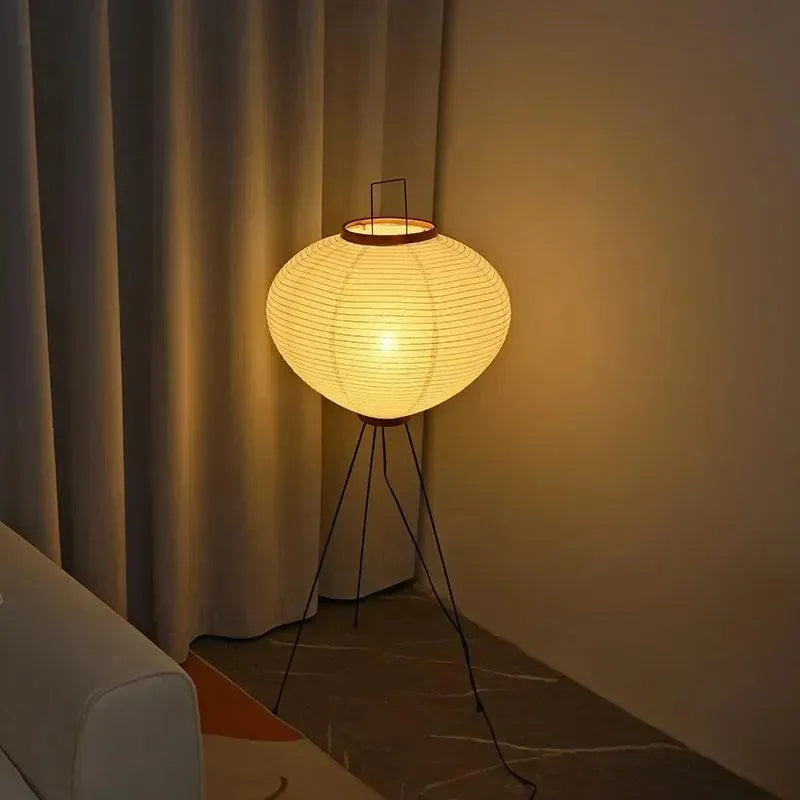 Moderne japanische Stativ hohe Stehlampe │ Minimalistische Vintage Stehlampe