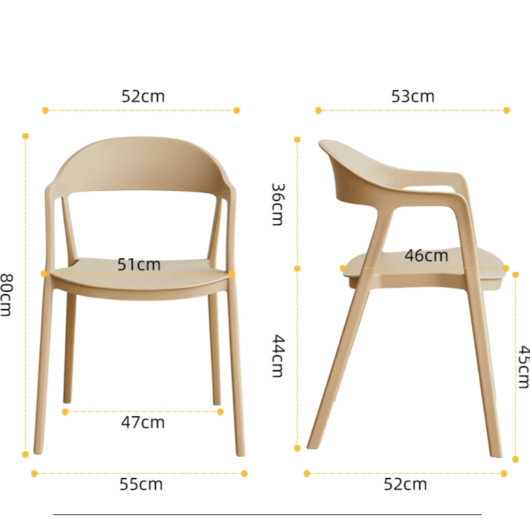 Moderner Esszimmerstuhl im minimalistischen Stil
