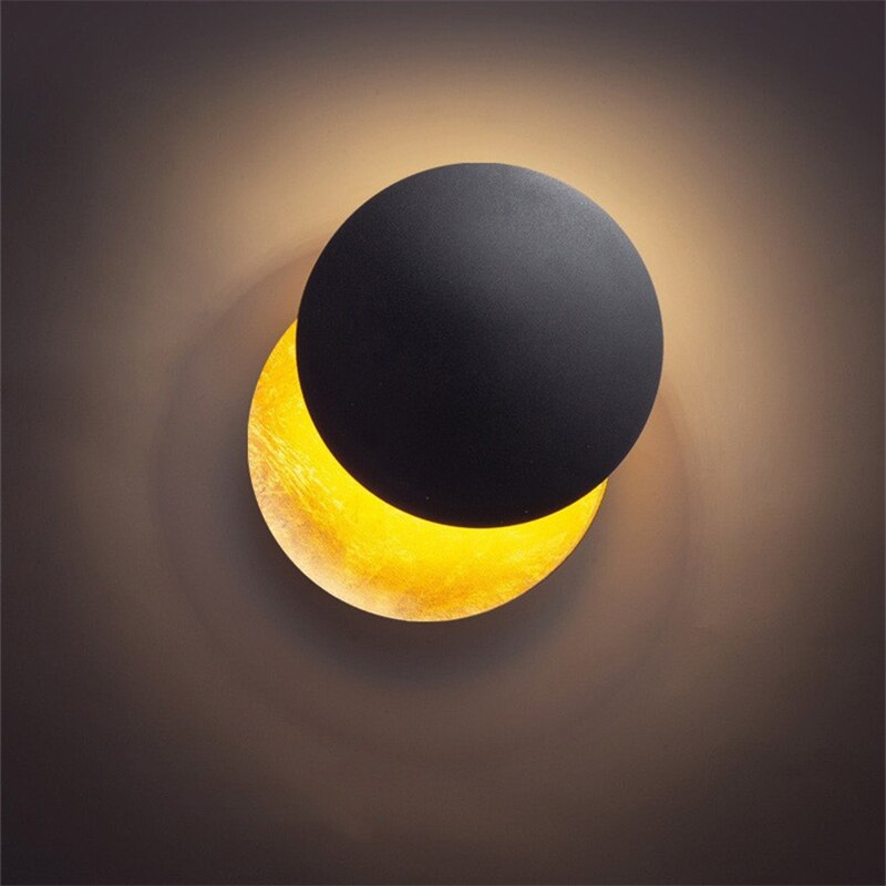 Garduru 360 Grad drehbare LED Eclipse Design Wandlampe