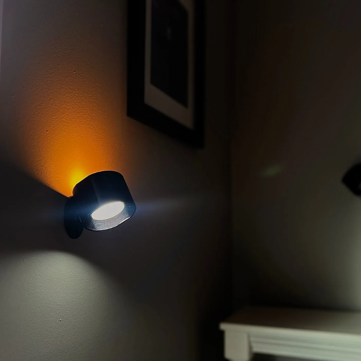 Drahtlose LED-Wandlampe - 360-Grad-Bewegung Lesewandlampe für Schlafzimmer, Wohnzimmer, Studio