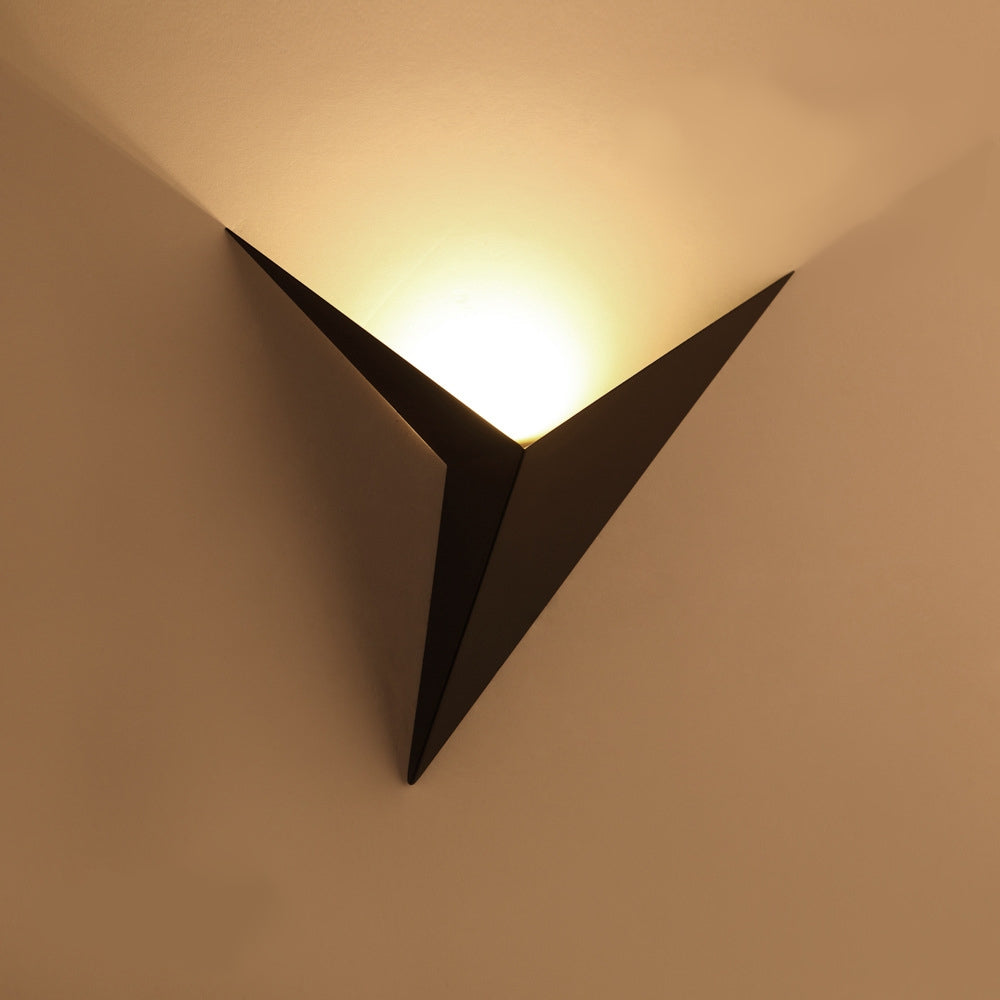 Royaleva Trigon Wandlampe - Moderne LED Dreiecks-Wandlampe, Schwarz/Weiß/Gold, Warm/Kalt Weiß