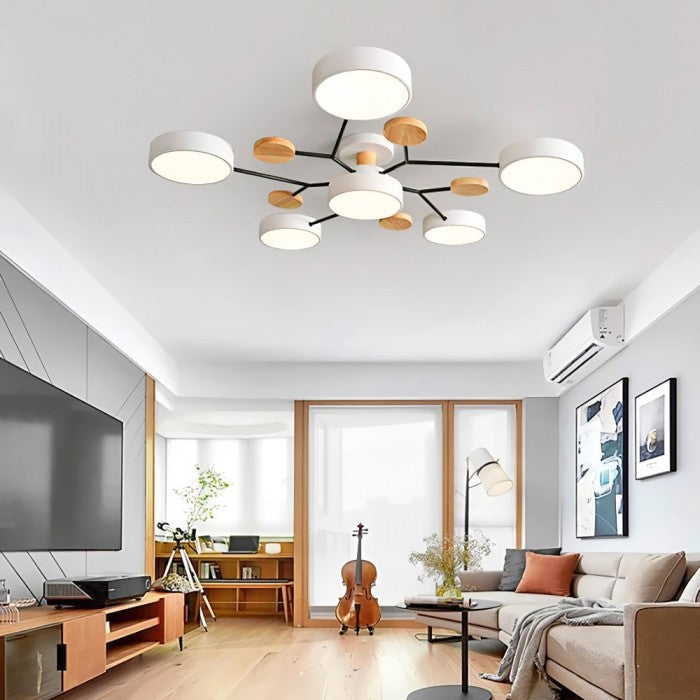 LED-Deckenlampe Nordic Branched Disc - Eleganz und Wärme in Ihrem Innenraum