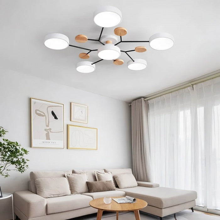 LED-Deckenlampe Nordic Branched Disc - Eleganz und Wärme in Ihrem Innenraum