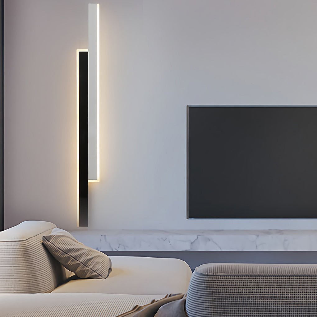 Wandleuchte moderne schwarze acrylstreifenlampe