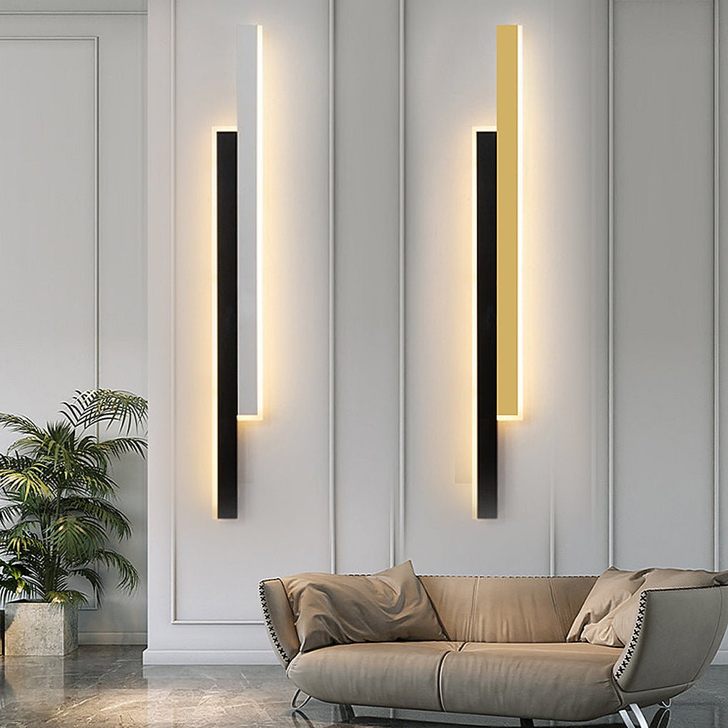 Wandleuchte moderne schwarze acrylstreifenlampe