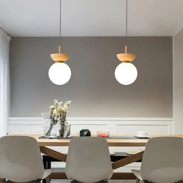 Nordische Holz-Hängelampe Mi-Hart – Moderne und Elegante Lampe