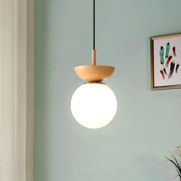Nordische Holz-Hängelampe Mi-Hart – Moderne und Elegante Lampe