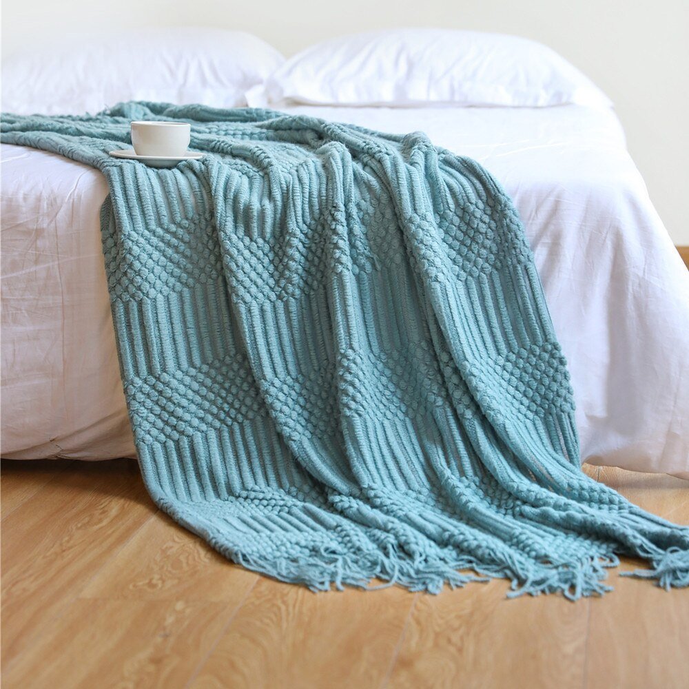 Sofa-Strickdecke im Nordic Stil
