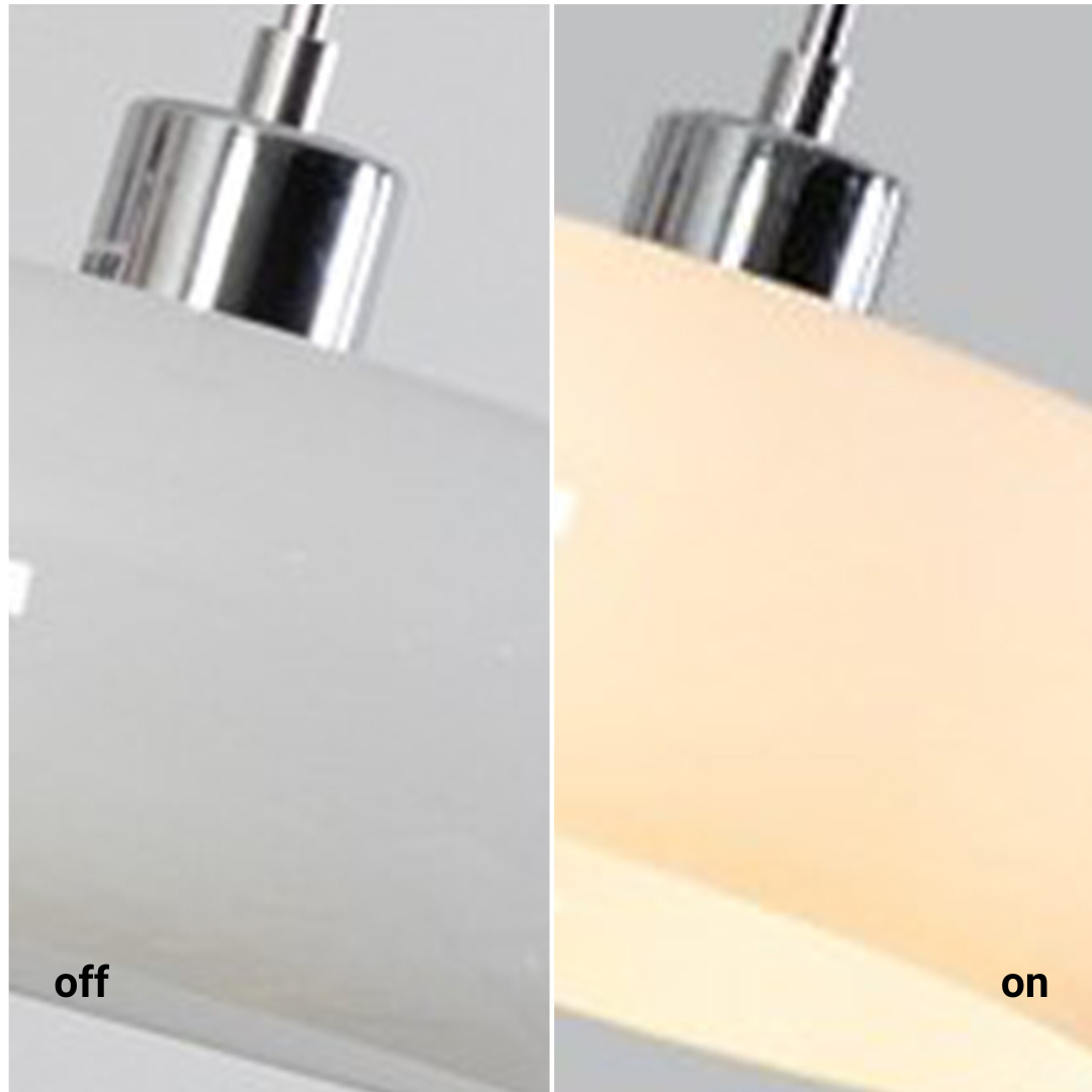 Garduru Brot-förmige Glas Pendelleuchte – Modern dimmbare Deckenleuchte (E27, LED enthalten)