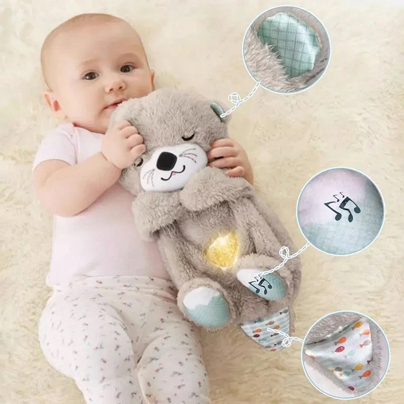 Beruhigendes Atem-Otter-Spielzeug mit Musik und Lichtern
