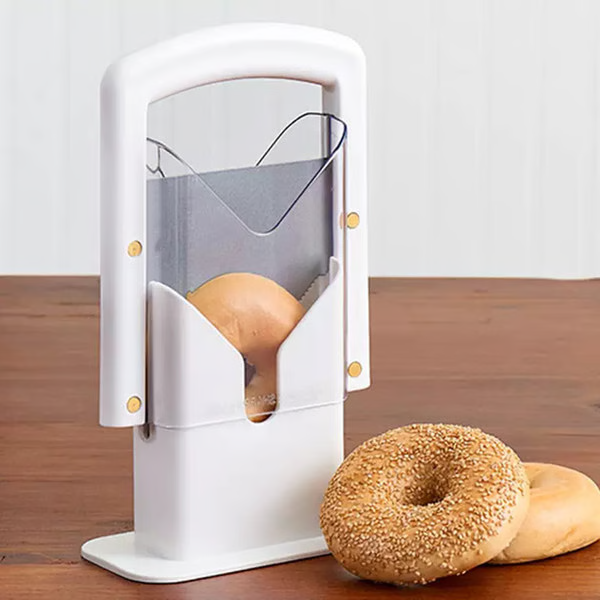 Luxora Edelstahl Bagelschneider für kleine und große Bagels