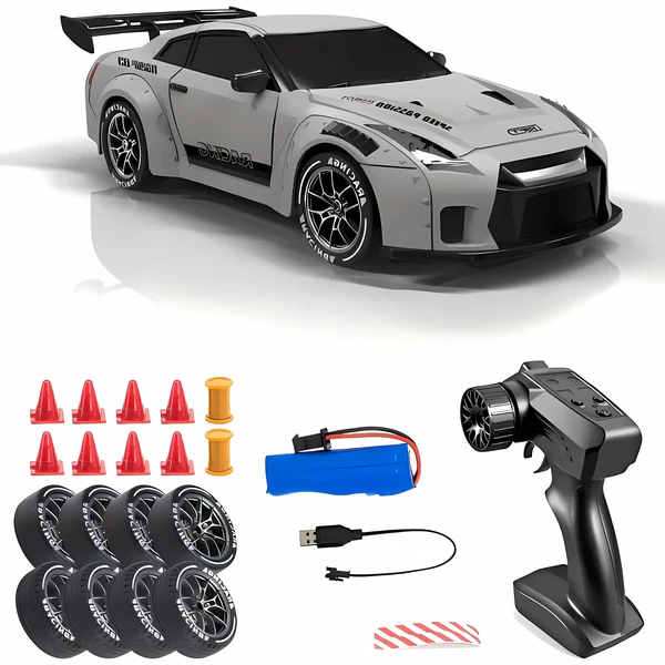 Luxora Retro Drift Master – 4WD RC Auto mit LED-Lichtern