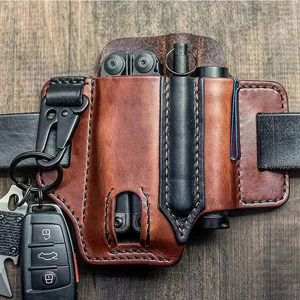 RoyaleGlow Taktische Multifunktionsgürtel Leder Tasche - Strapazierfähig & Stilvoll