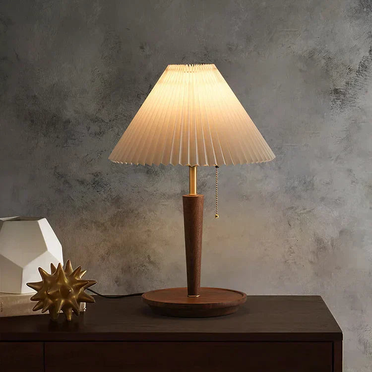 Garduru Faltbare Holz Tischlampe – Zeitlose Eleganz mit warmem Licht