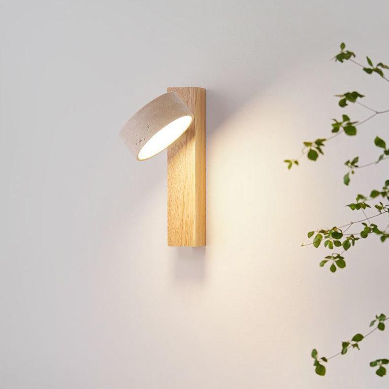 Wandleuchte Wabi Sabi – Minimalistische Beleuchtung aus Stein und Holz