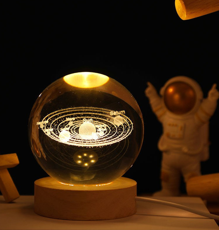 3D Solar System Kristallkugel