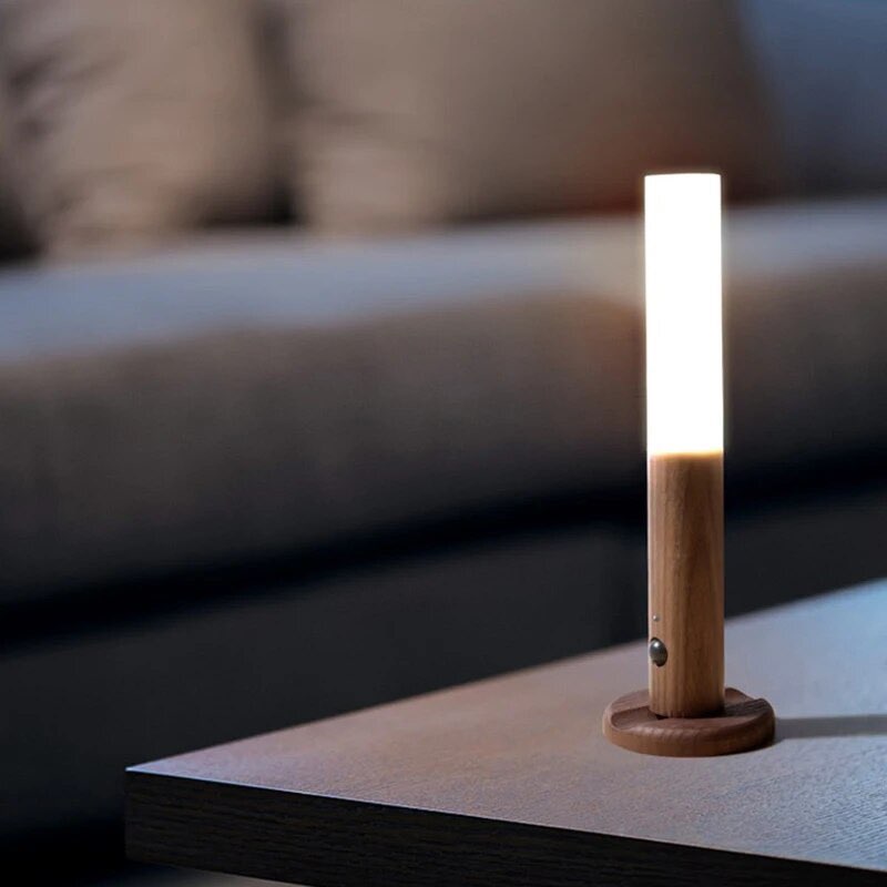 Wandleuchte tragbare LED Holz drahtlose Lampe