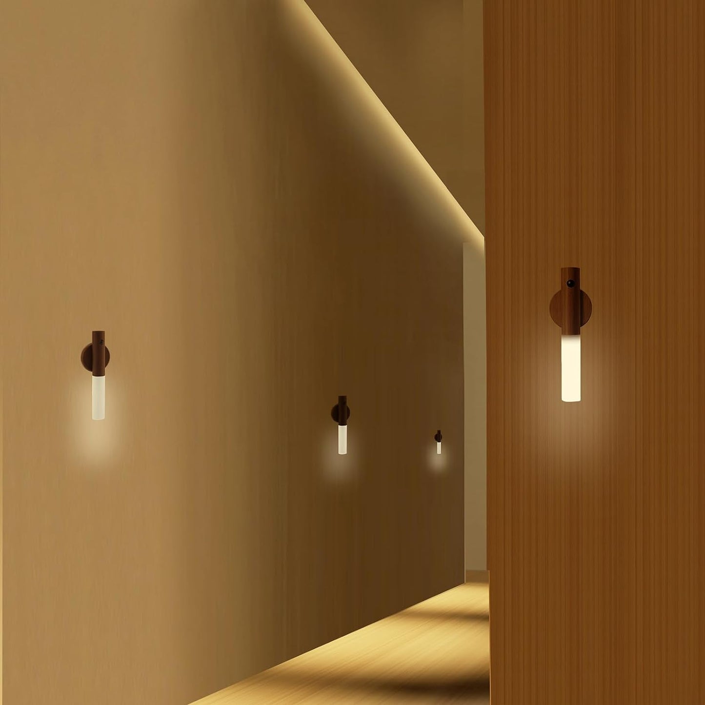 Wandleuchte tragbare LED Holz drahtlose Lampe