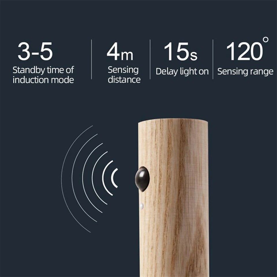 Wandleuchte tragbare LED Holz drahtlose Lampe