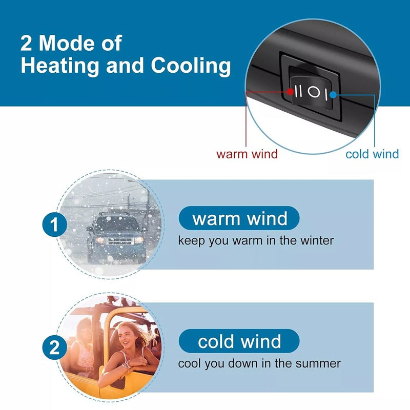 12V tragbare Autoheizung mit 360° drehbarem Sockel