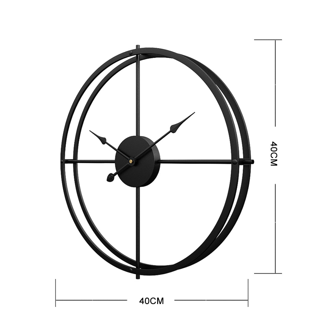 Leise Wanduhr aus Eisen im modernen Design
