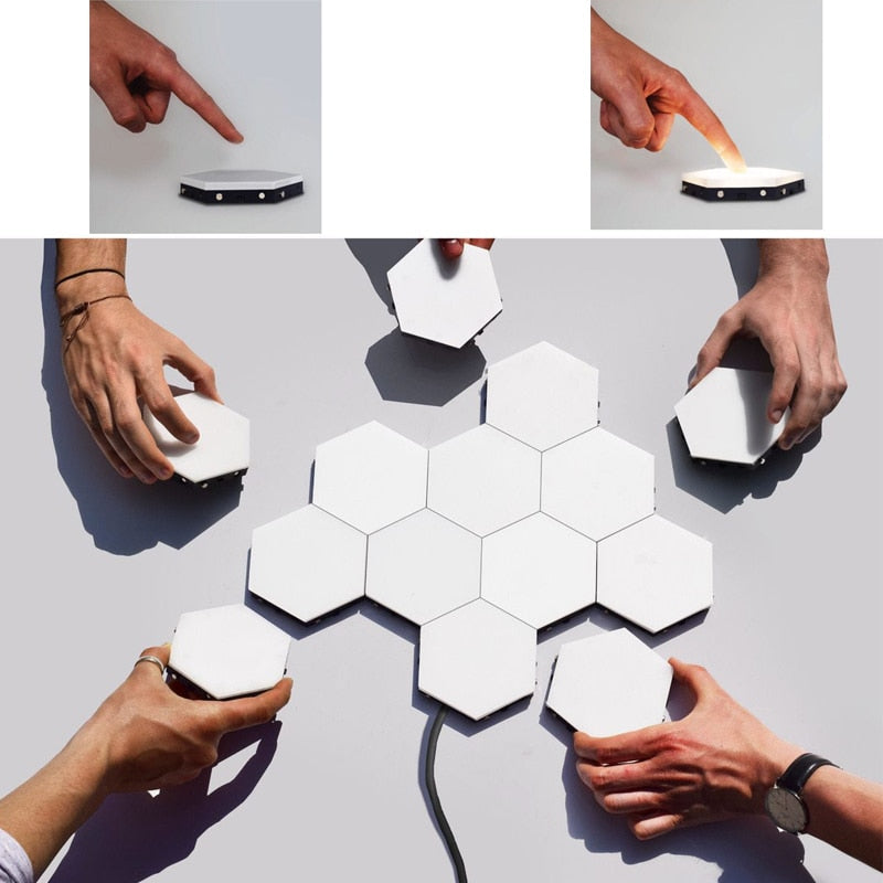 Royaleva Wabenmodular LED-Wandleuchte – Touchsensitiven Smart-Lichtpaneele