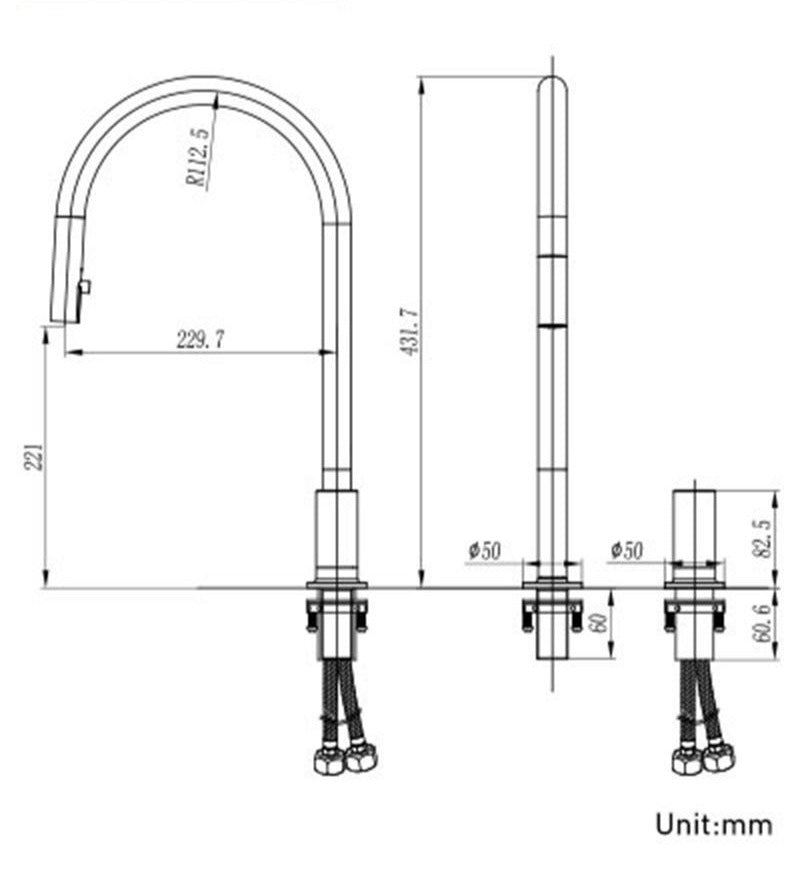 Moderne ausziehbare Küchenarmatur im ultraschlanken Look – Für stilvolle Küchenräume