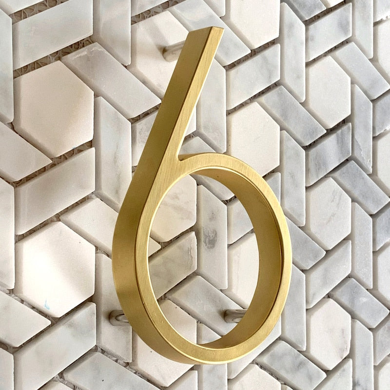 Gold Moderne Hausnummern