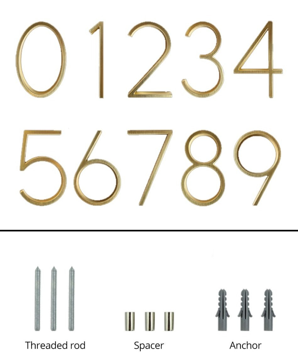 Gold Moderne Hausnummern