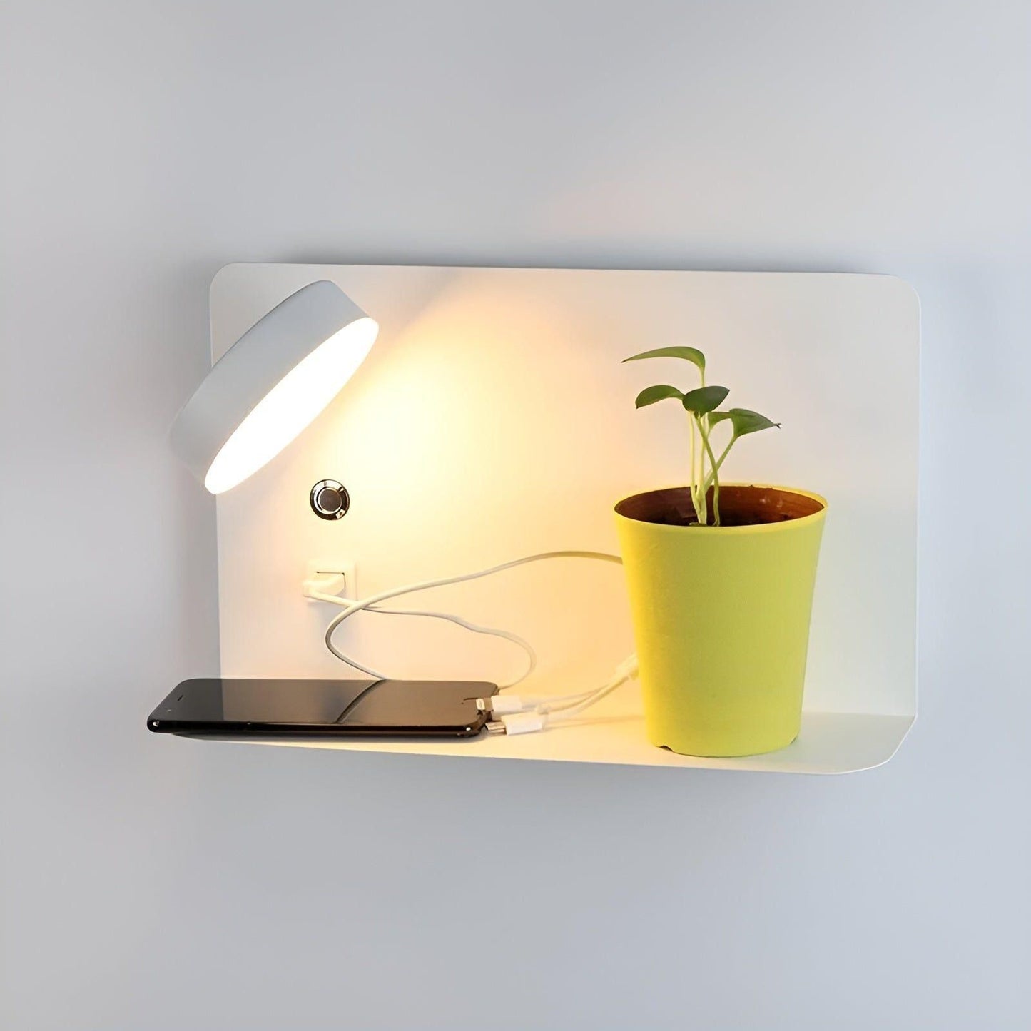 Garduru Light - LED-USB-Ladegerät-Wandleuchte mit Schalter