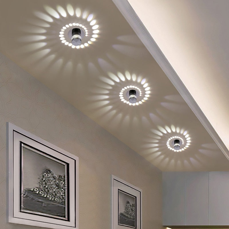 Luxora Spiral Light – Moderne LED Wand- und Deckenlampe mit 7 Farboptionen für stimmungsvolle Beleuchtung