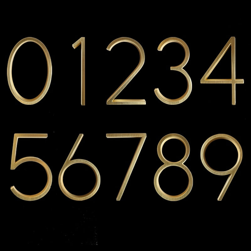 Gold Moderne Hausnummern