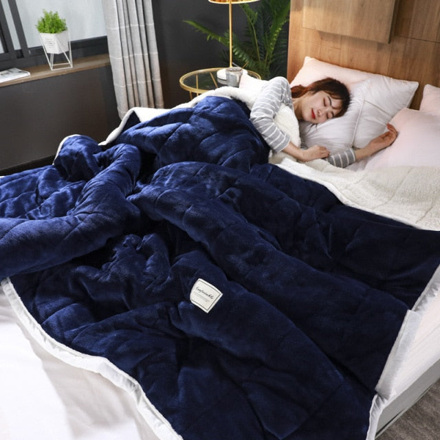 Royaleva Luxus Große Pelzdecke - Beidseitiger Plüschkomfort für Bett & Sofa