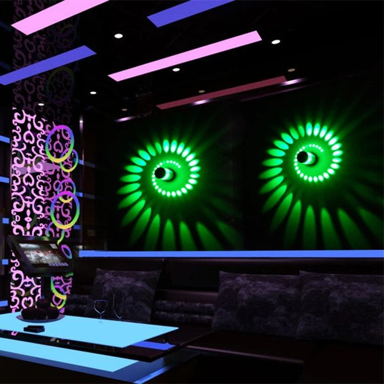 Luxora Spiral Light – Moderne LED Wand- und Deckenlampe mit 7 Farboptionen für stimmungsvolle Beleuchtung