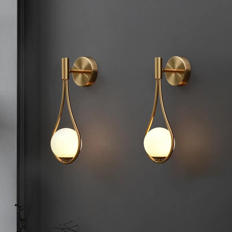 Royaleva Nordic Glas Globe Wandlampe - Messingbeschichtet, moderne Eleganz für jeden Raum