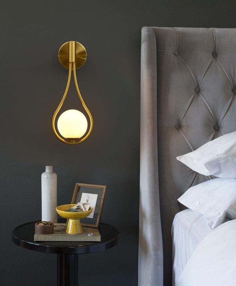 Royaleva Nordic Glas Globe Wandlampe - Messingbeschichtet, moderne Eleganz für jeden Raum