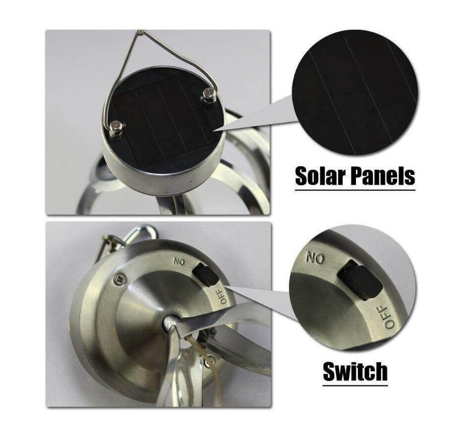 7-Farben Solar wechselnde LED Windspiele Licht