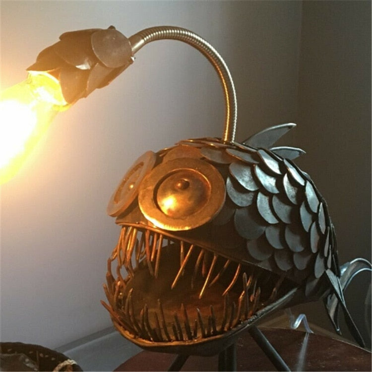 Royallure Angler Fish Lampe – USB-betriebene LED-Nachtlicht für originelle Wohnkultur