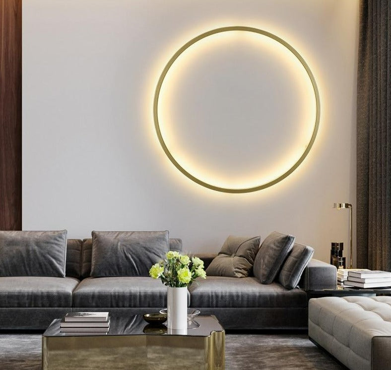 Garduru minimalistische Ring-LED-Wandlampe Luna - Luke
