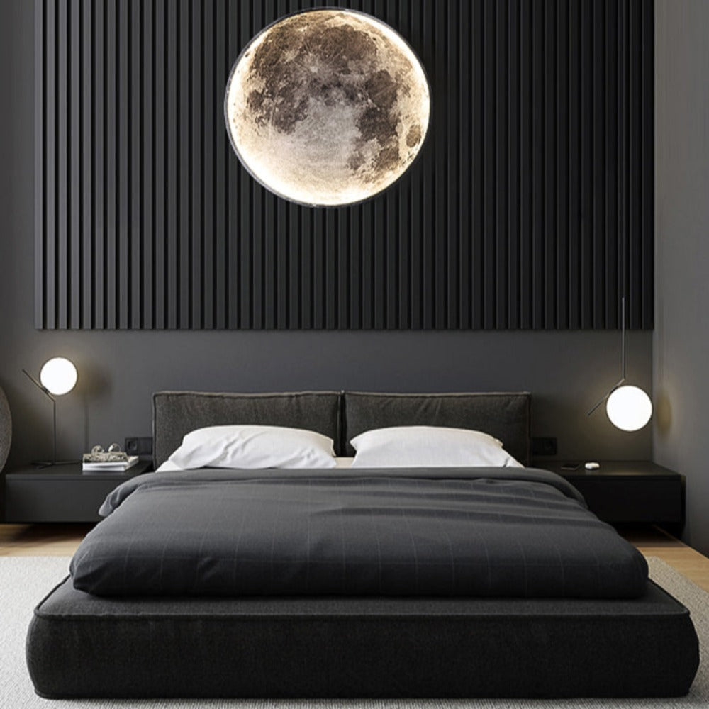 Royallure 3D LED Mond & Erde Lampe – Einzigartige Decken- & Wandleuchte für Raumthematische Dekoration