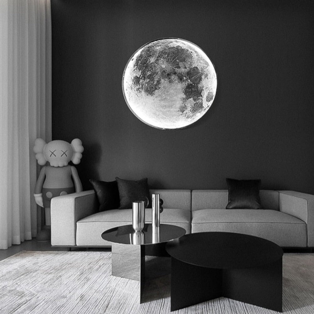 Royallure 3D LED Mond & Erde Lampe – Einzigartige Decken- & Wandleuchte für Raumthematische Dekoration