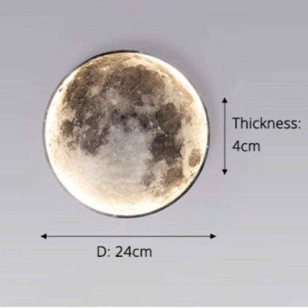 Royallure 3D LED Mond & Erde Lampe – Einzigartige Decken- & Wandleuchte für Raumthematische Dekoration
