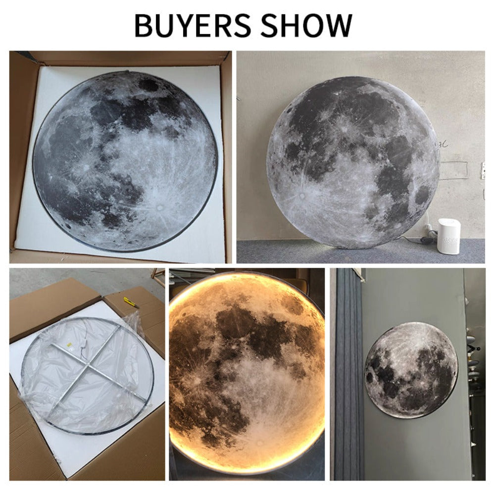 Royallure 3D LED Mond & Erde Lampe – Einzigartige Decken- & Wandleuchte für Raumthematische Dekoration