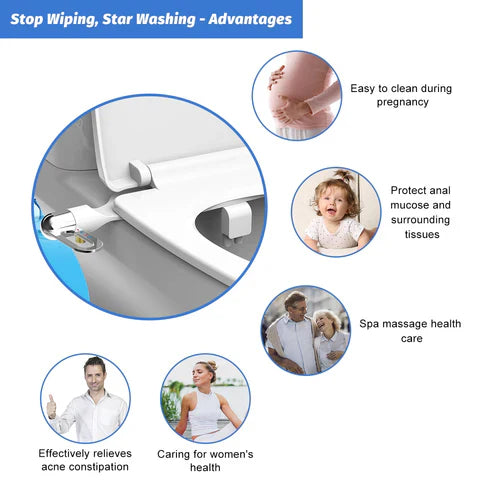 RoyaleGlow Ultra-Dünner Bidet-Aufsatz für Toilette