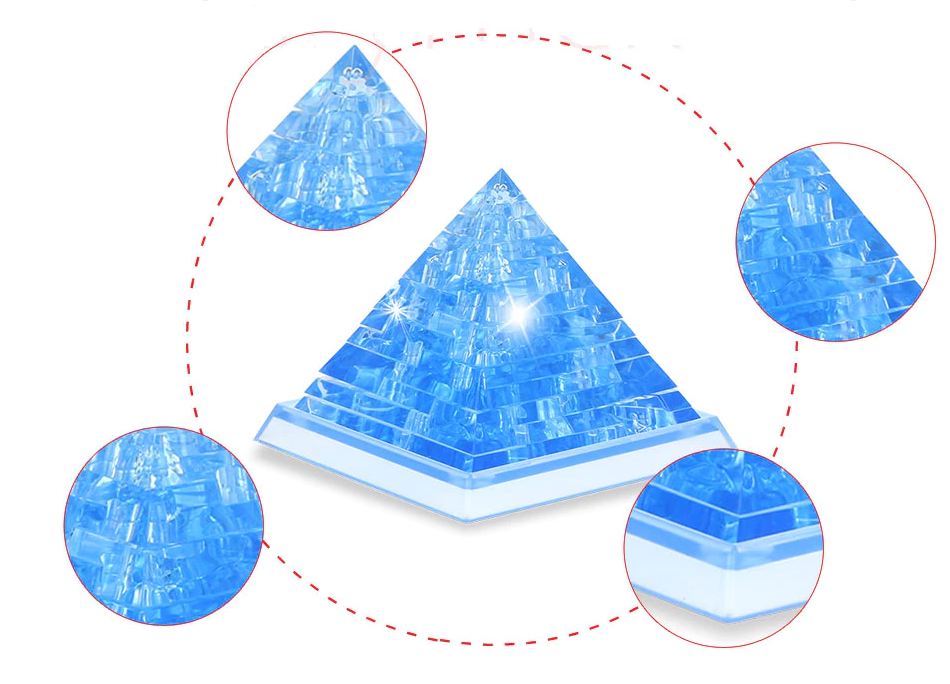3D Kristallpuzzle Pyramide