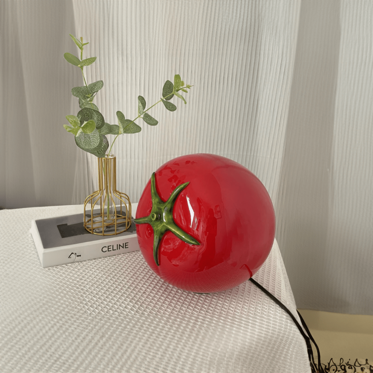 Skurrile Tomate Glas Tischlampe